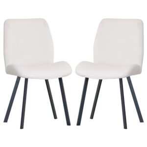 Brush Limestone Velvet Dining Chairs With Metal Legs In Pair