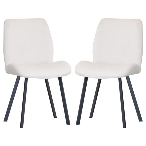 Brush Limestone Velvet Dining Chairs With Metal Legs In Pair