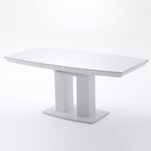 Genisimo Large High Gloss Extending Dining Table In White