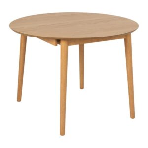 Malibu Extending Wooden Dining Table Round In Matt Oak