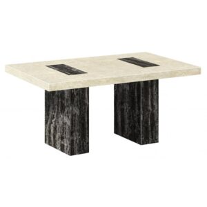 Panos Marble Dining Table In Natural And Lacquer