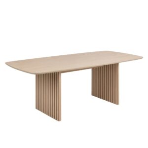 Cadott Wooden Dining Table Rectangular In White Oak