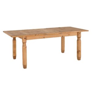 Central Wooden Extending Dining Table In Oak