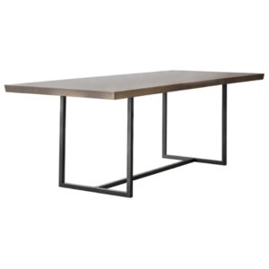 Fardon Wooden Rectangular Dining Table In Grey And Oak